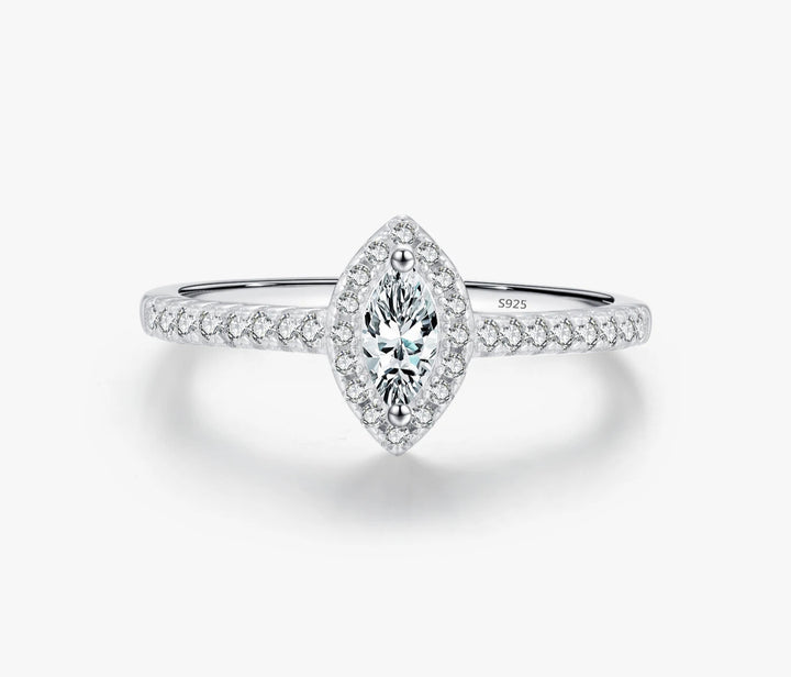Exquisite Marquise Cut Ring 925 Sterling Silver Wedding Engagement Fine Jewelry