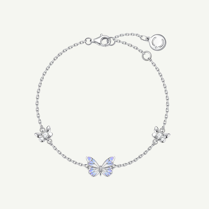 Luminous Butterfly Charm Necklace &amp; Bracelet Set