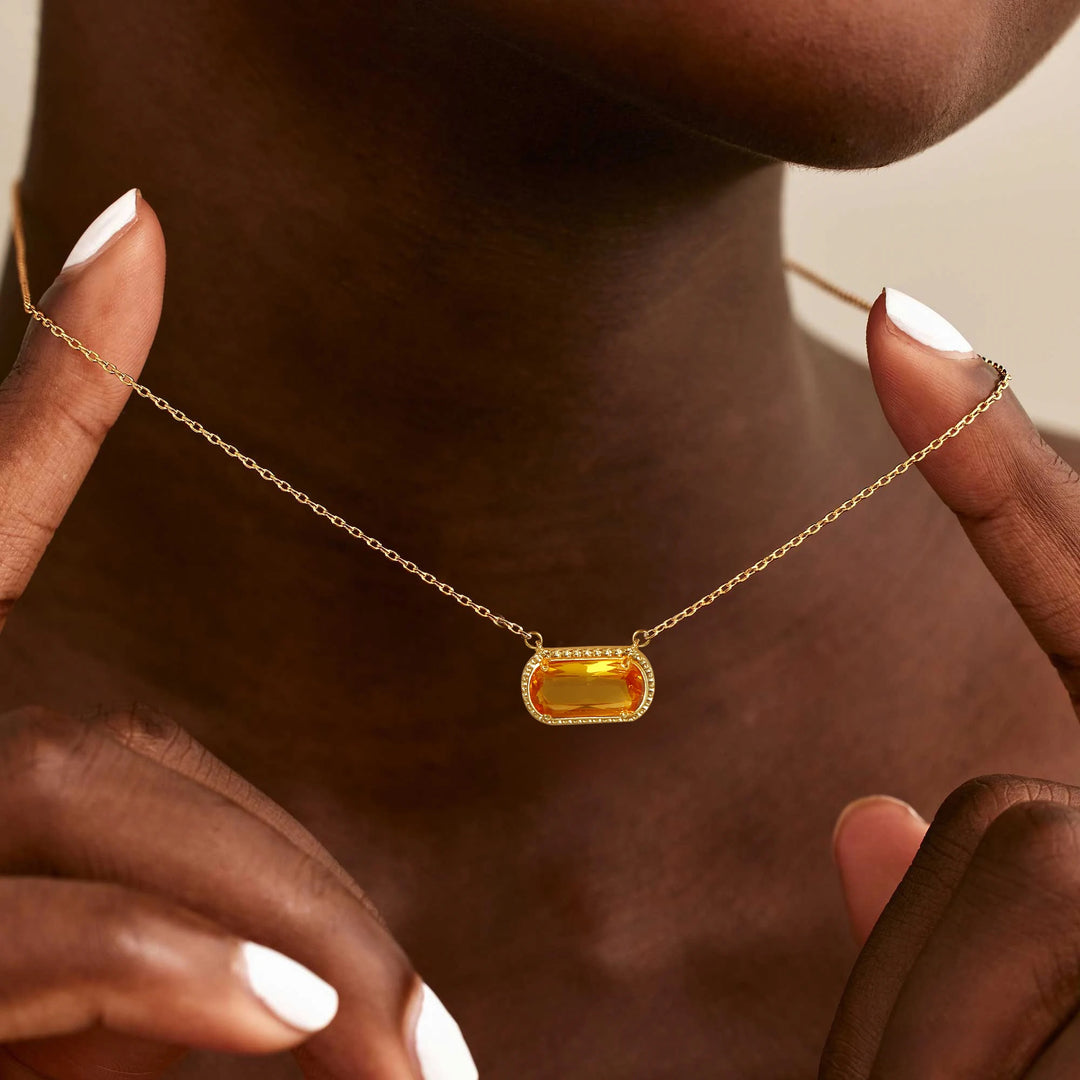 Birthstone Crystal Necklace