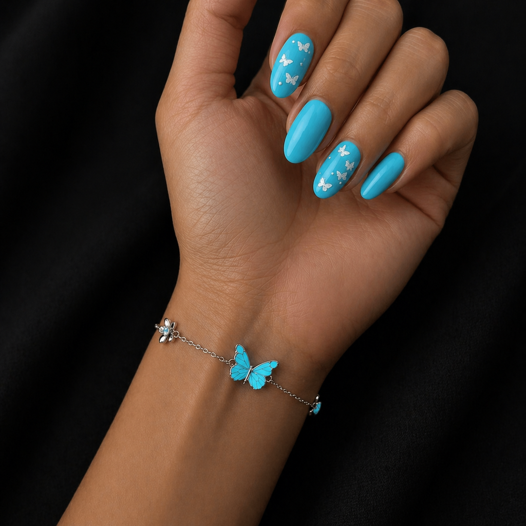 Luminous Butterfly Charm Necklace &amp; Bracelet Set