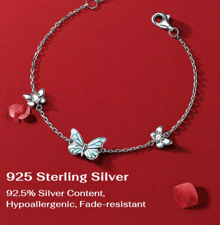 Luminous Butterfly Charm Necklace &amp; Bracelet Set