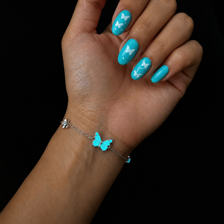 Luminous Butterfly Charm Necklace &amp; Bracelet Set