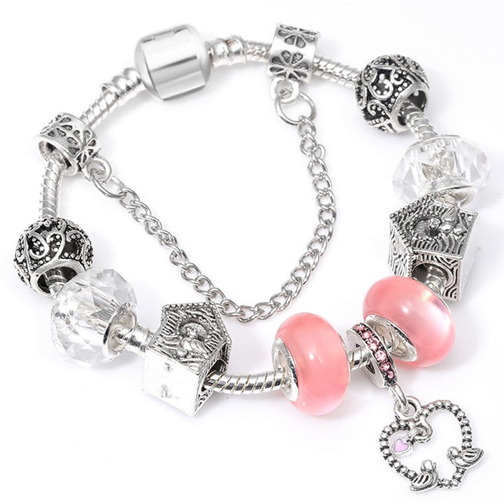 Heart Key Charm Bracelet'