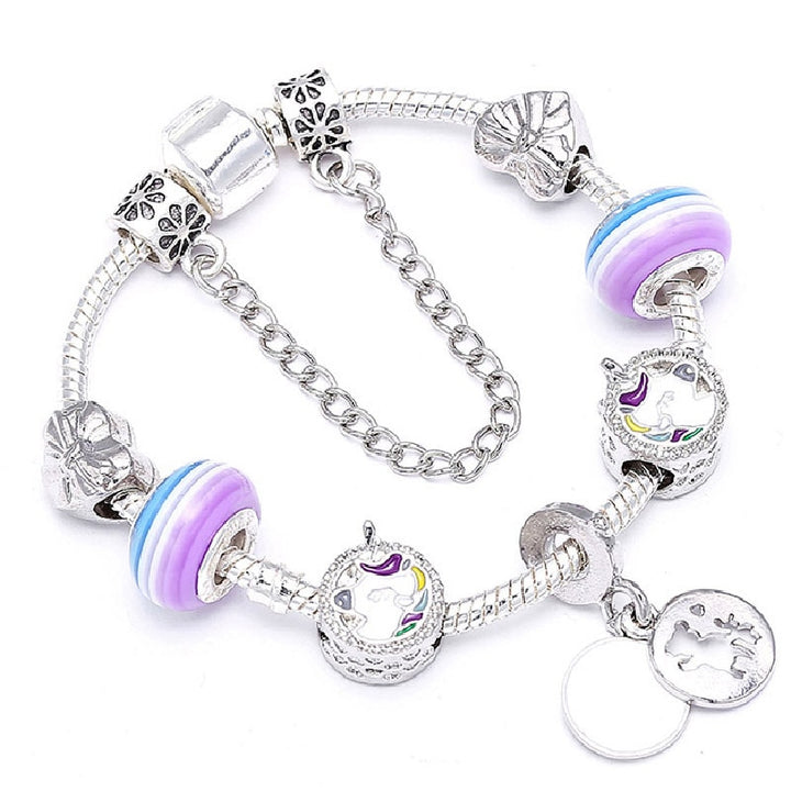 Heart Key Charm Bracelet'