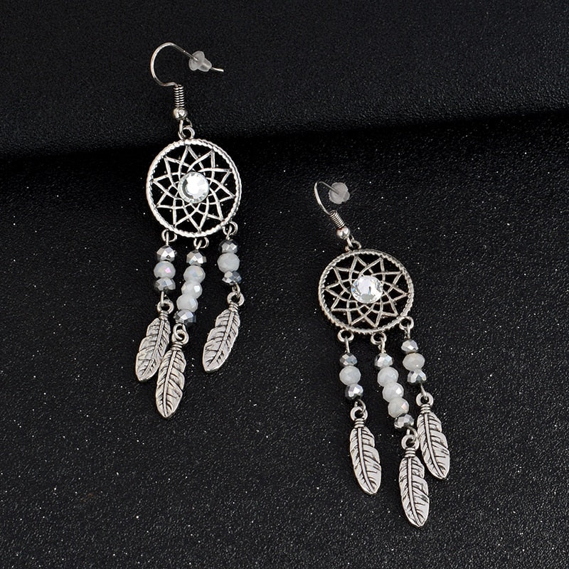 Dreamcatcher Crystal Earrings