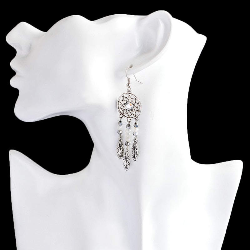 Dreamcatcher Crystal Earrings