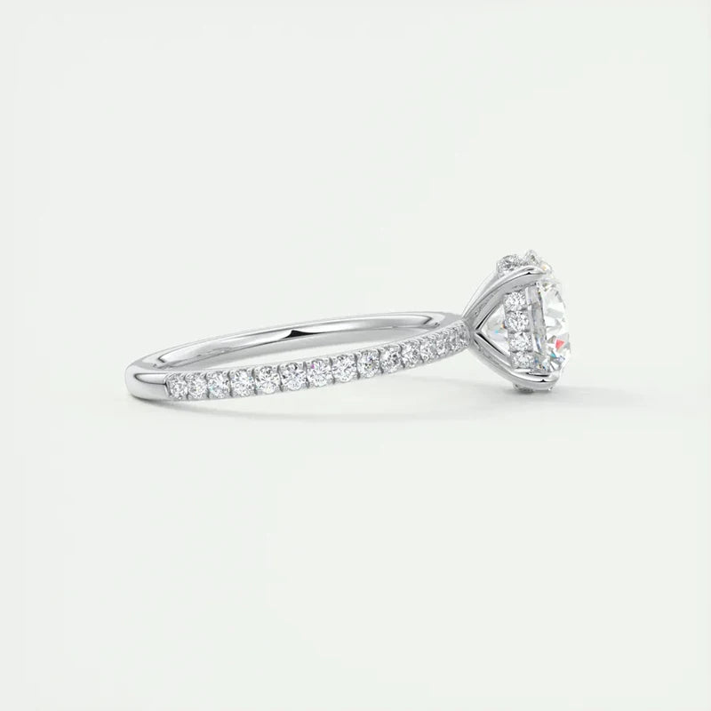 Moissanite Engagement Wedding Promise Ring