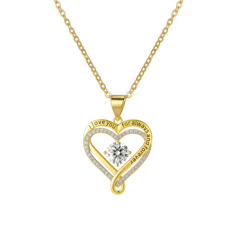 To My Wife From Heart X Heart Necklace