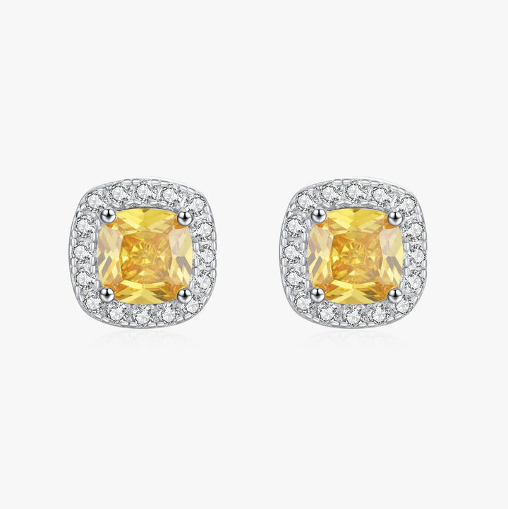 Yellow Sparkle Cubic Zirconia Earrings