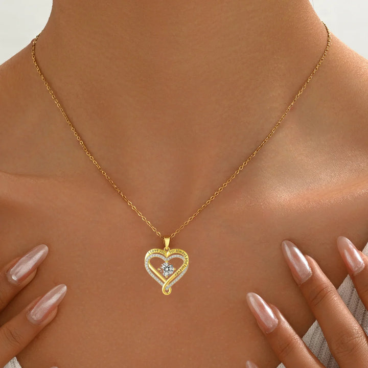 To My Wife From Heart X Heart Necklace