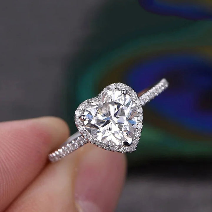 Heart Halo Ring