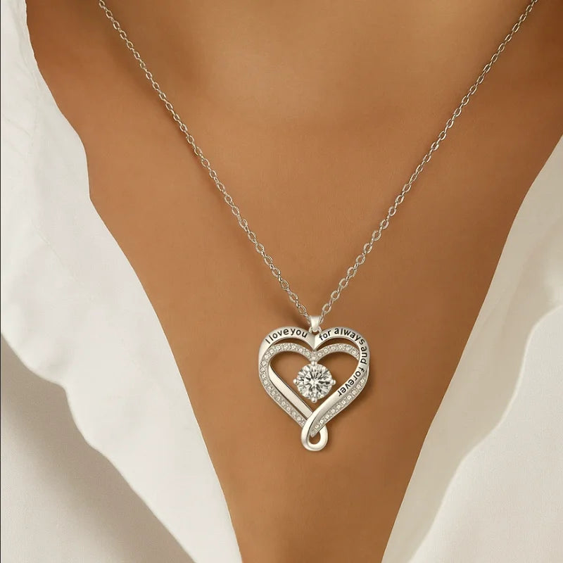 To My Wife From Heart X Heart Necklace