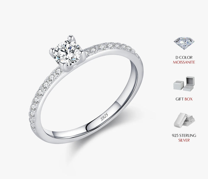Delicate Moissanite Ring Lab Diamond Ring