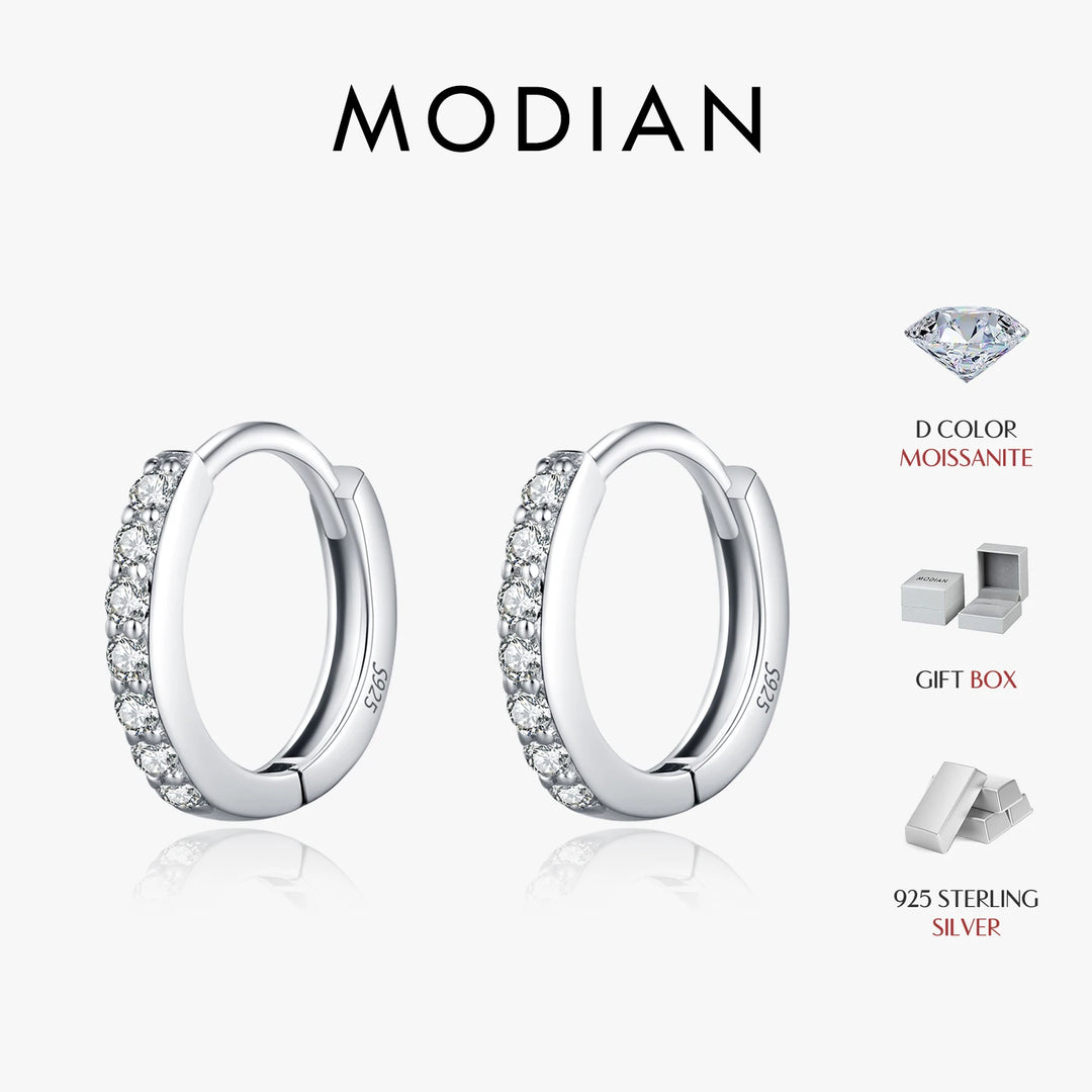 Eternal Spark Moissanite Hoops Earrings