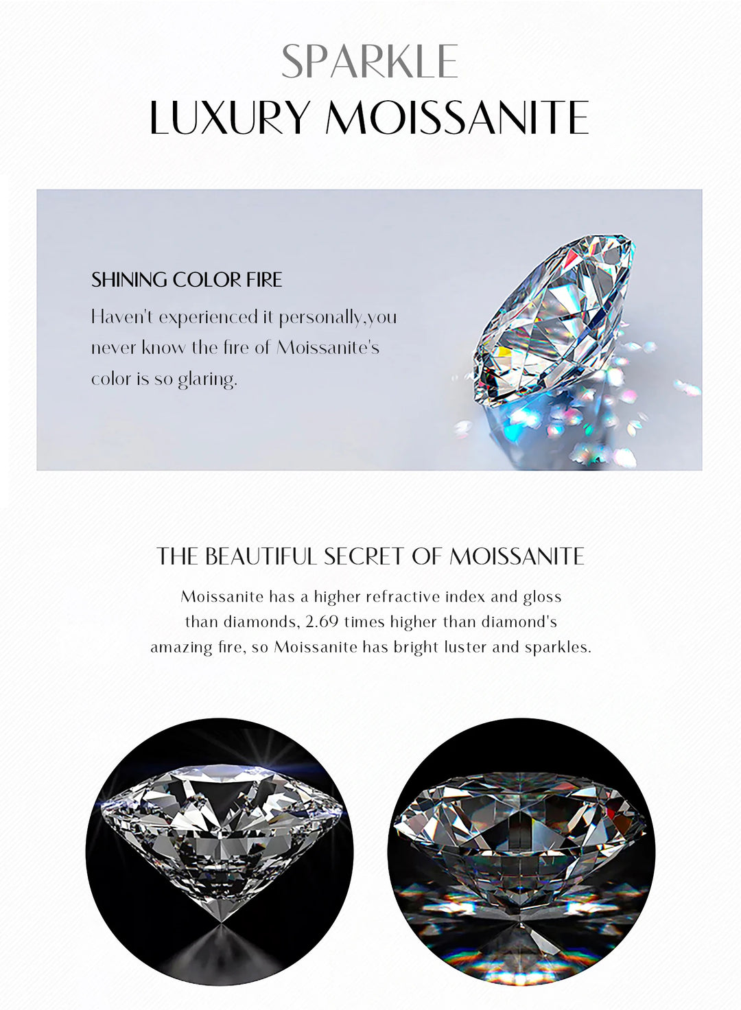 Delicate Moissanite Ring Lab Diamond Ring