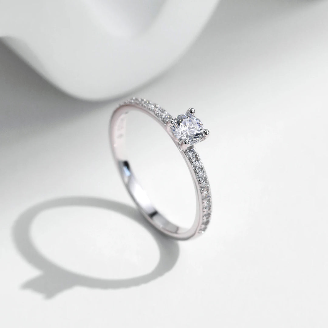 Delicate Moissanite Ring Lab Diamond Ring