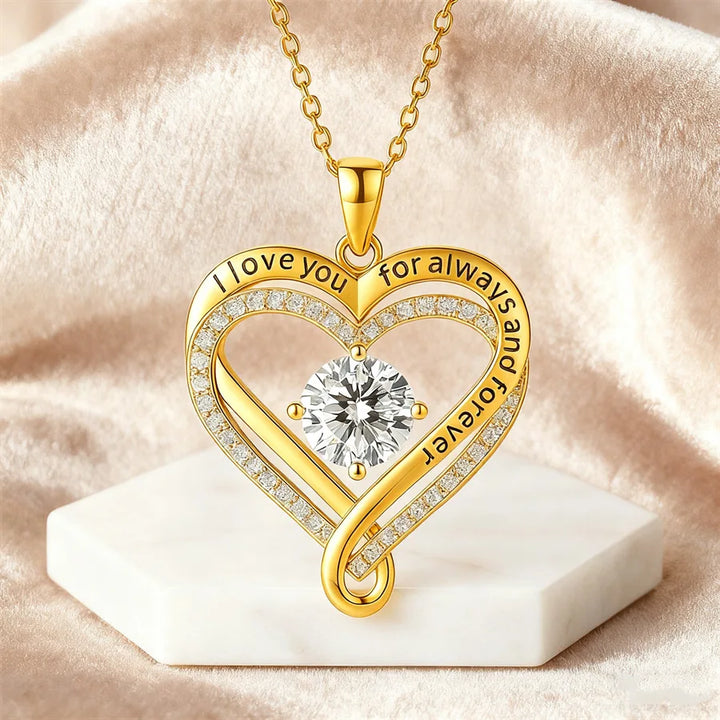 To My Wife From Heart X Heart Necklace
