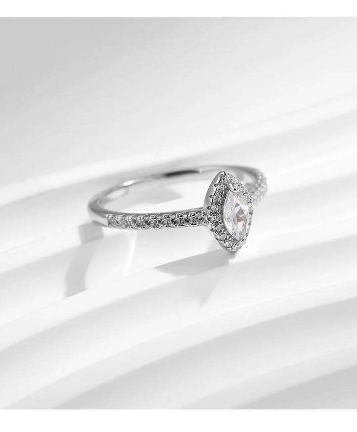 Exquisite Marquise Cut Ring 925 Sterling Silver Wedding Engagement Fine Jewelry