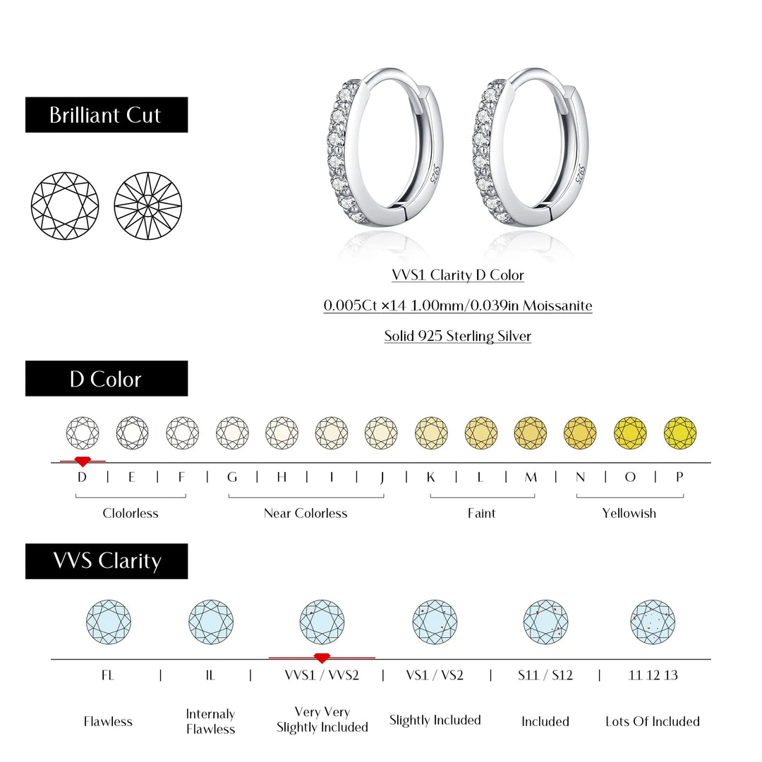 Eternal Spark Moissanite Hoops Earrings