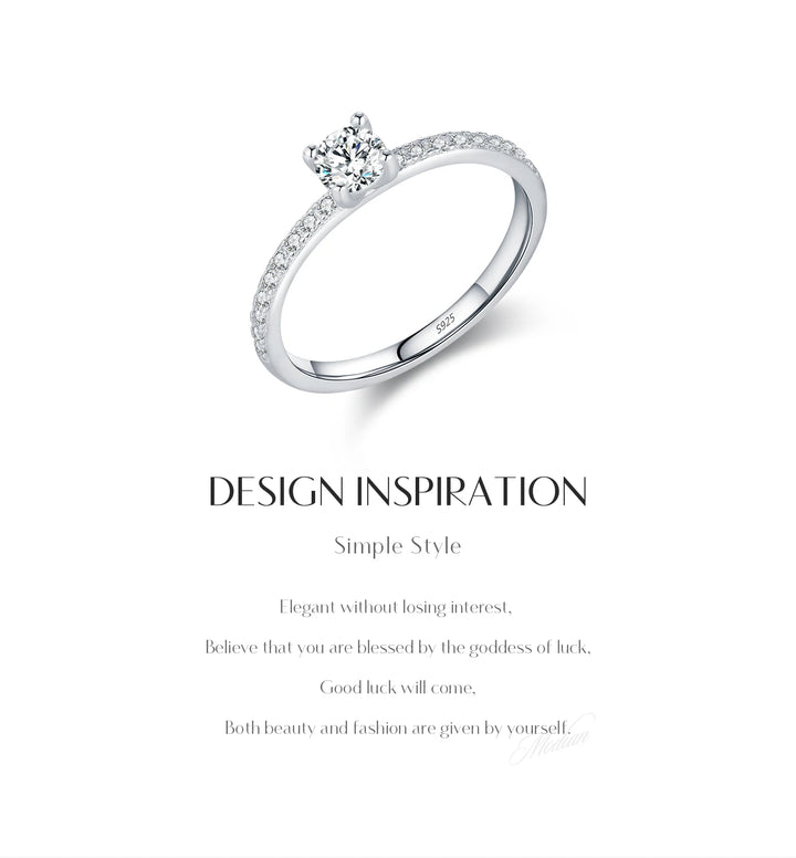 Delicate Moissanite Ring Lab Diamond Ring