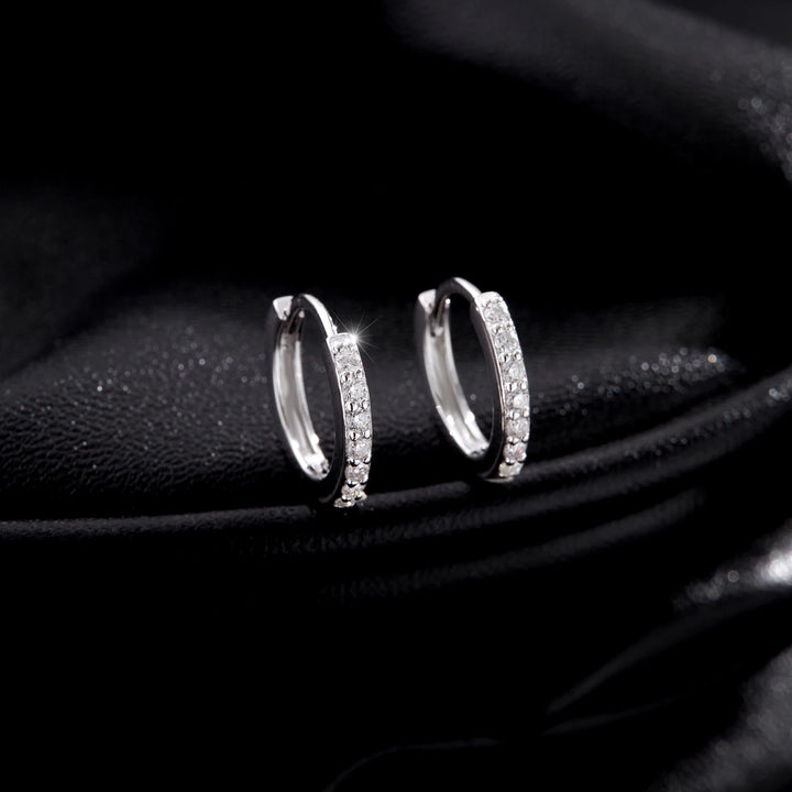 Eternal Spark Moissanite Hoops Earrings