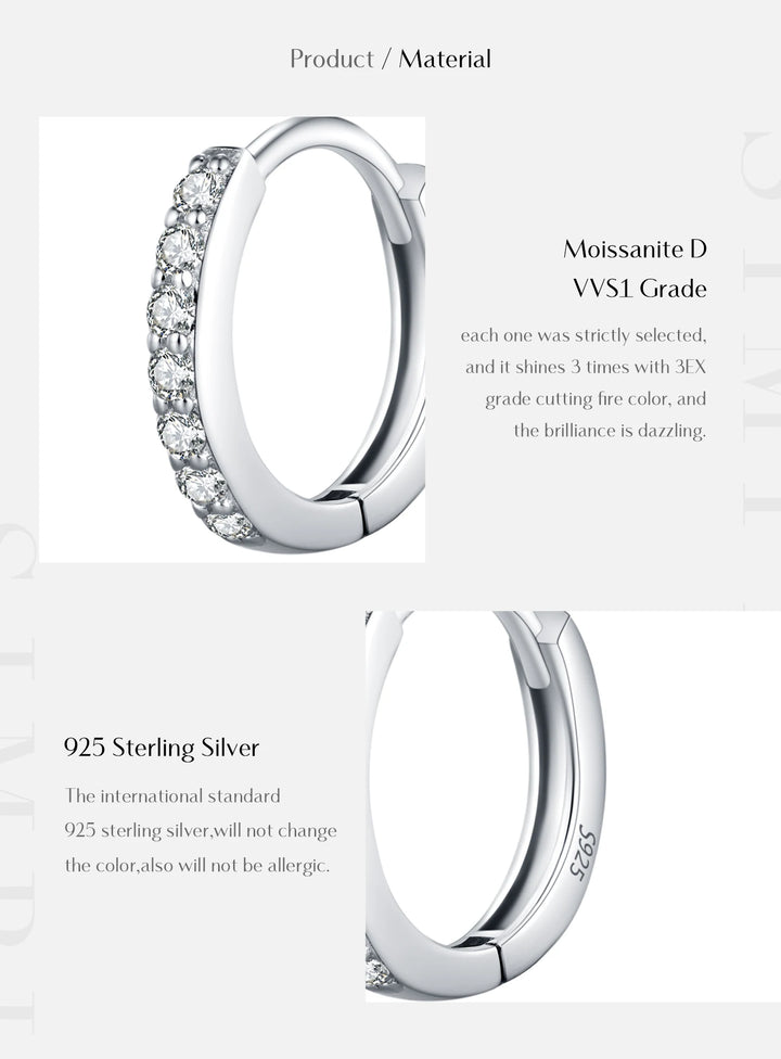 Eternal Spark Moissanite Hoops Earrings