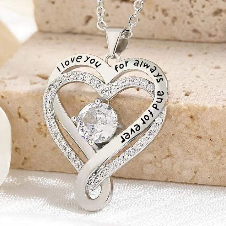 To My Wife From Heart X Heart Necklace