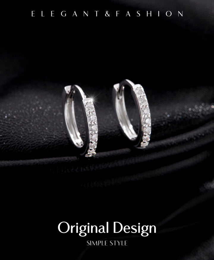 Eternal Spark Moissanite Hoops Earrings