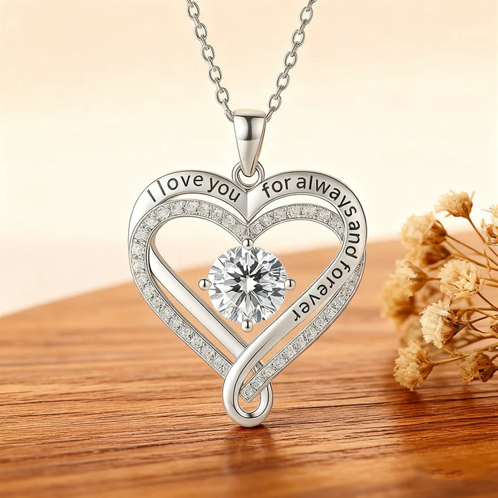 To My Wife From Heart X Heart Necklace