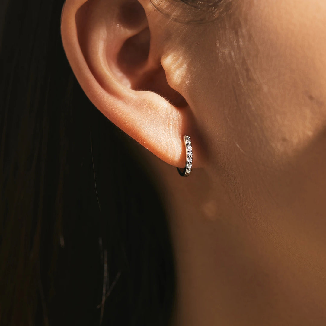 Eternal Spark Moissanite Hoops Earrings
