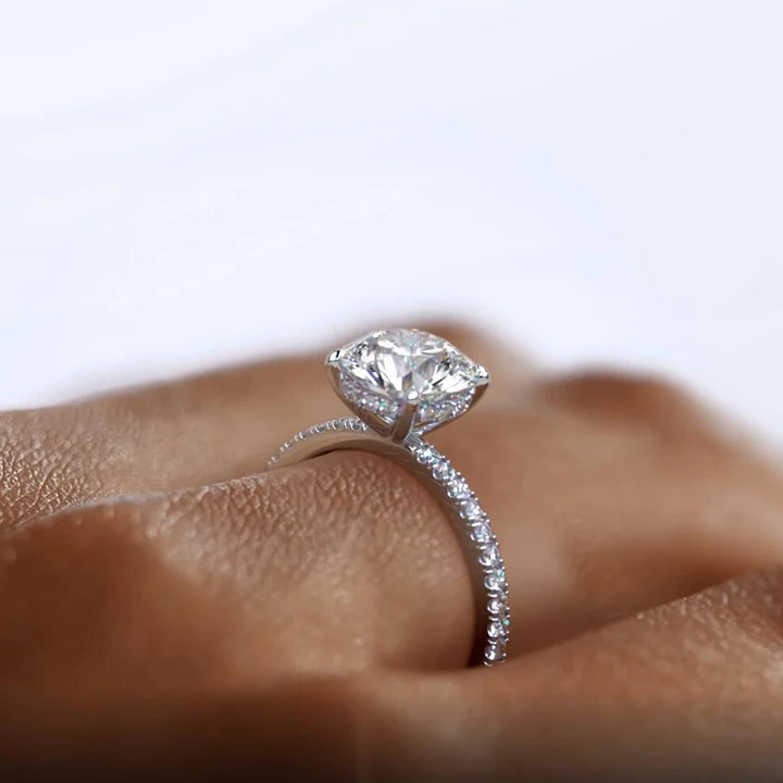 Moissanite Engagement Wedding Promise Ring