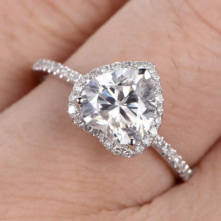 Heart Halo Ring
