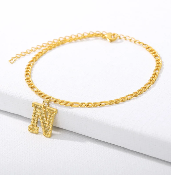 Gold Cuban Chain Anklet (Private Listing U183127)