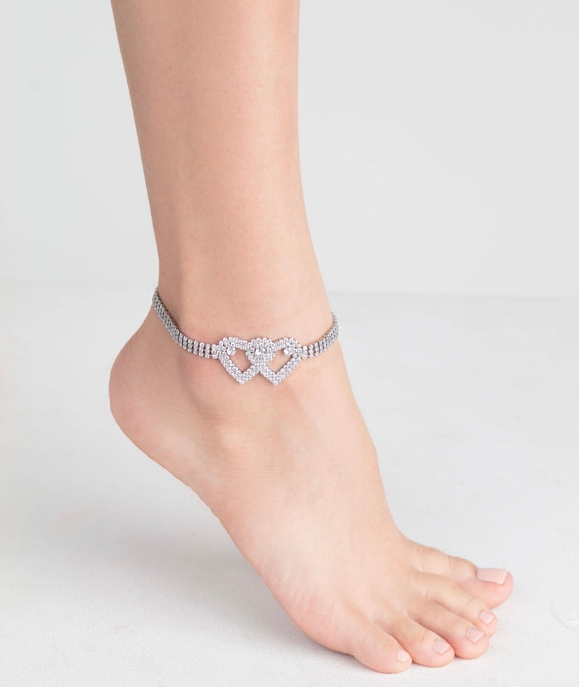 Heart X Heart Ankle Bracelet