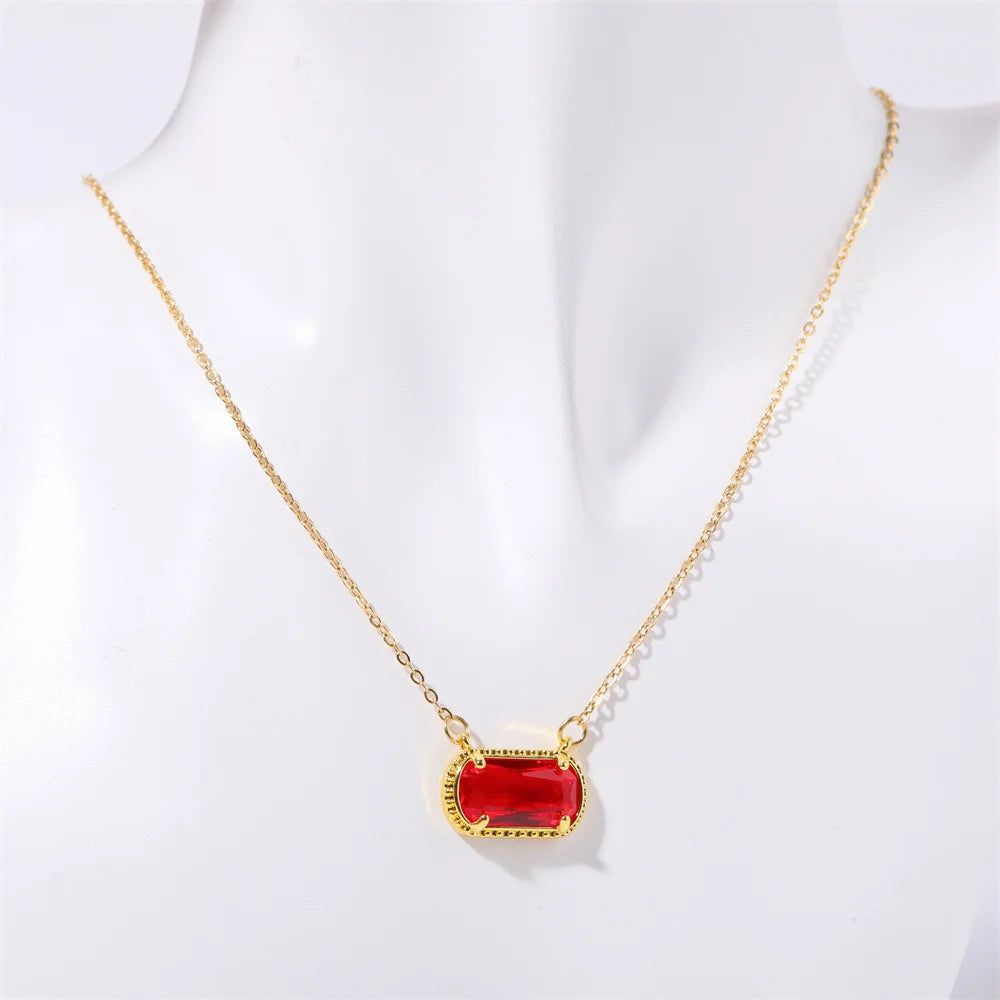 Birthstone Crystal Necklace