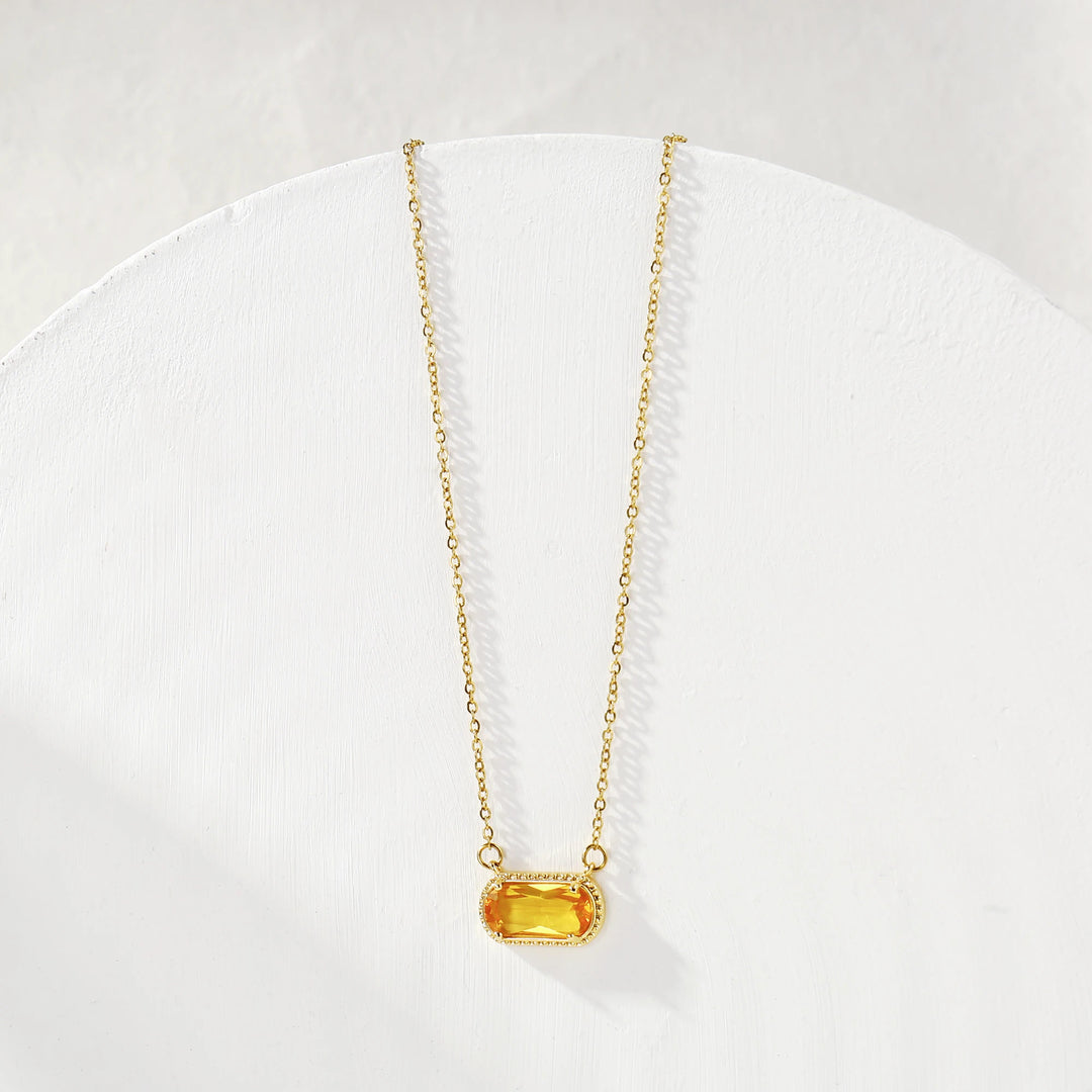 Birthstone Crystal Necklace