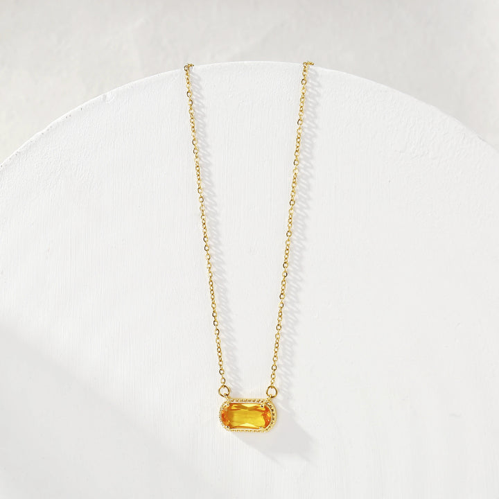 Birthstone Crystal Necklace