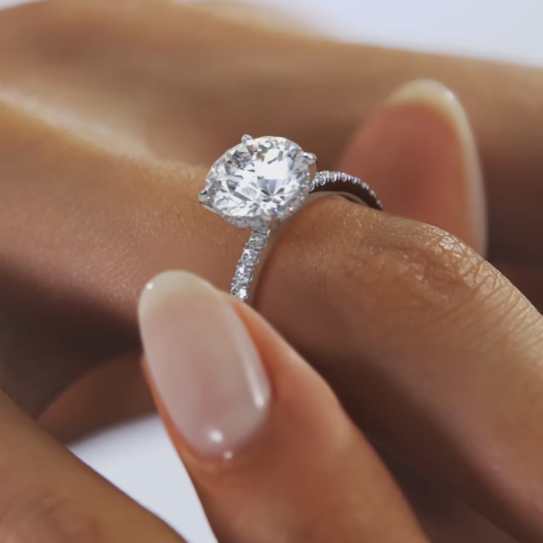 Moissanite Engagement Wedding Promise Ring