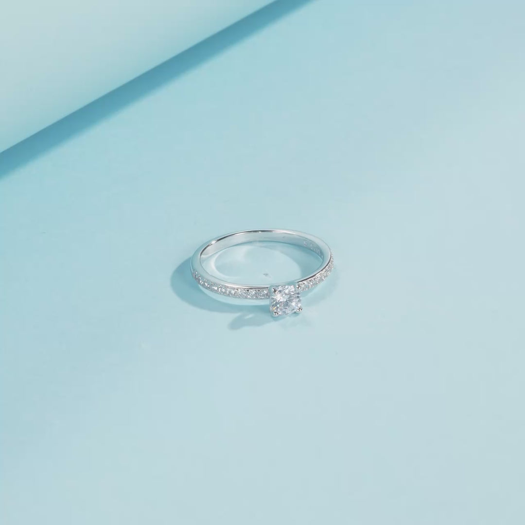 Delicate Moissanite Ring Lab Diamond Ring