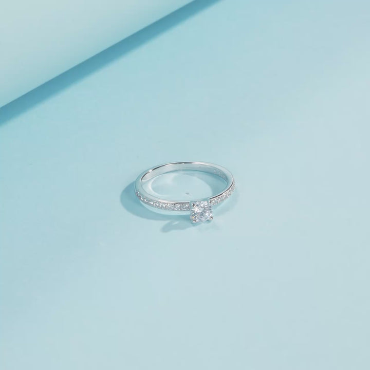 Delicate Moissanite Ring Lab Diamond Ring